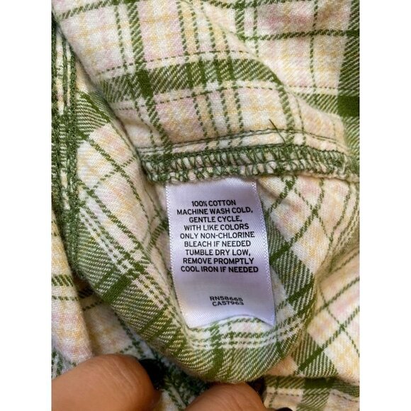 BP Long Sleeve Bnwot Plaid Top Sz Small Womens Frayed Hem - Picture 7 of 7